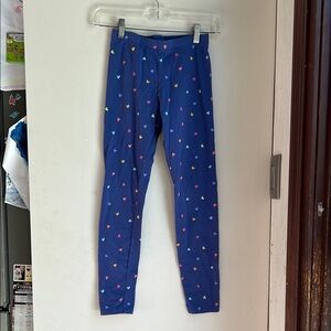 Kids Blue Heart Print Leggings